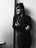 Вячеслав Бутусов в гриме, черно-белое фото 1986 г.