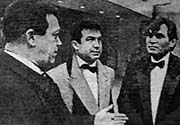 Иосиф Кобзон, Анзори Аксентьев-Кикалишвили, Бари Алибасов (черно-белое фото)